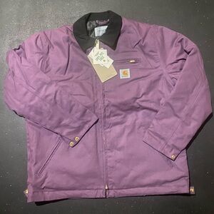 Carhartt Purple Detroit Jacket with Black Collar NWT
